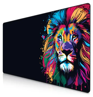Zdjęcie produktu dla Titanwolf Gaming Mousepad, XXXL Speed Mousepad 1200 x 600 mm, szybkość i precyzja, kolor Lion