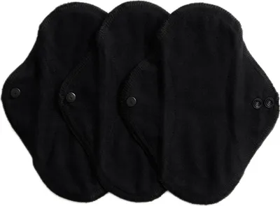 Produktbild von ImseVimse waschbare Flügelbinden 3er-Set Panty Liner Black Baumwolle