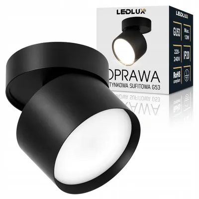 Produktbild von LEDLUX Moderne Verstellbare Deckenleuchte GX53 Schwarz