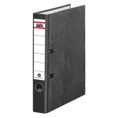 Produktbild von dots 624454 Ordner schwarz marmoriert Karton 5,0 cm DIN A4