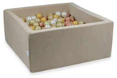 Immagine prodotto di Bacinella 90x90x40cm Velvet Soft Beige con 400 palline: Oro chiaro, madreperla, beige, oro rosa