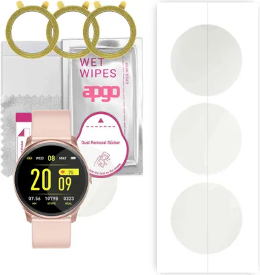 Produktbild von apgo 3 Stück Schutzfolie, Matt, kompatibel mit Maxcom FW32 Neon Smartwatch, Hydrogel Displayschutzfolie mit Positionierhilfe, Displayfolie, robust und kratzfest