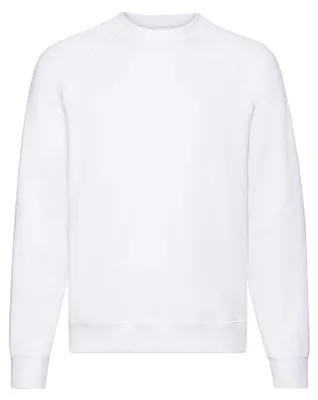 Imagen del producto de Sudadera Fruit Of The Loom Classic Raglan Adulto Blanco