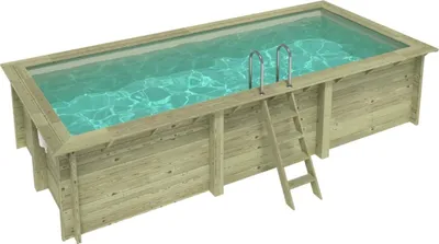 Produktbild von Pool AQUA 6.1 x 2.85 - H.1.31 m, sandfarben, auf Rahmen - ohne Betonieren