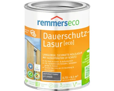 Produktbild von Remmers Dauerschutz-Lasur [eco] anthrazit 750 ml