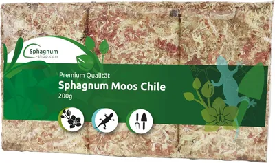 Zdjęcie produktu dla Sphagnummos – podłoże torfowe w formie bryłek, 200 g – wystarcza na 10 litrów – podłoże do terrarium