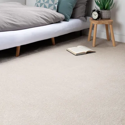 Produktbild von Steffensmeier Teppichboden Sardinien Meterware  | Auslegware für Kinderzimmer Wohnzimmer Schlafzimmer | Creme, Größe: 300x1000 cm
