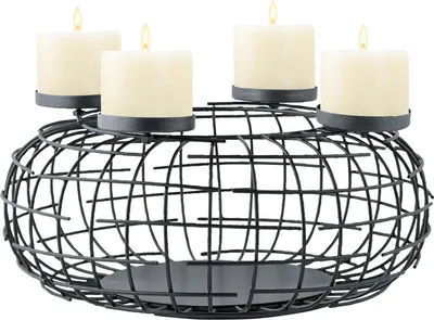 Image de Décoration moderne Couronne de l'Avent Décoration de Noël Bougeoir Carvo