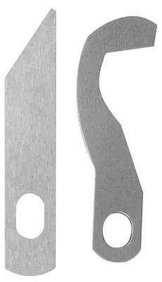 Produktbild von Ober- und Untermesser-Ersatzset - Winkelklingen aus Metall - Für reibungsloses Nähen und professionelles Schneiden