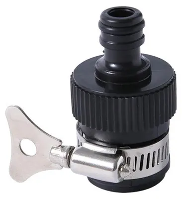 Produktbild von Gummi-Wasserhahn-Universalanschluss mit Metallklemmgriff, Wasserhahn-Wassereinlassschlauch-Adapter