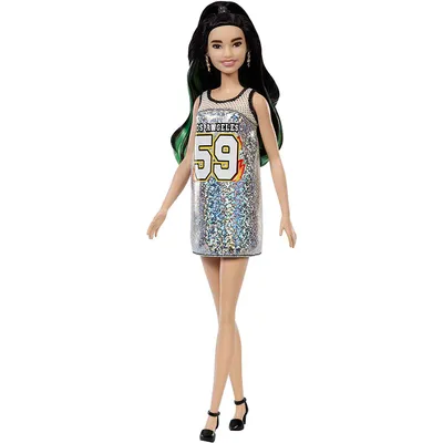 Produktbild von Barbie Fashionistas Puppe im silbernen Pulli
