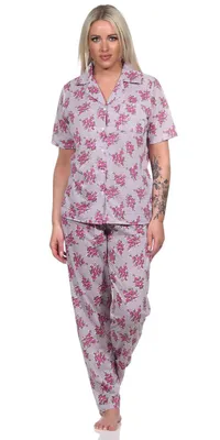 Produktbild von Damen Pyjama zweiteiliger Schlafanzug Pyjama-Set; Rosa M/38