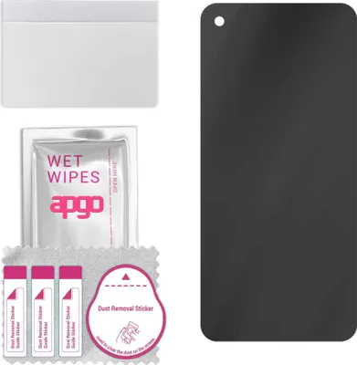Produktbild von apgo Hybrid Privacy Schutzglas, Matt, kompatibel mit Oppo Reno9 A, Anti-Spy, toller Ersatz für Hartglas, kratzfester Displayschutzglas, Displayschutz, Full Glue