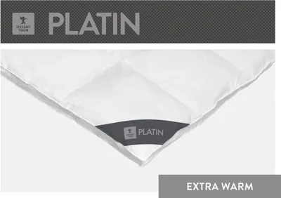 Produktbild von Spessarttraum Daunendecke Platin Füllung: 100% Gänsedaunen Bezug: 100% Baumwolle Größe 200 x 200 cm Wärmeklasse extrawarm