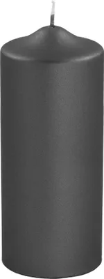 Produktbild von Fink CANDLE, metallic Stumpenkerze, Paraffin, schwarz, L. 8 cm, B. 8 cm, H. 20 cm, D. 8 cm 123774