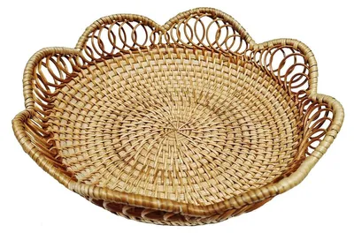 Image de Omgoods - Panier en rotin tressé à la main, idéal pour les fruits, les snacks et le pain