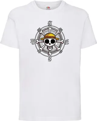 Obrázok produktu pre Detské tričko Kid One Manga Piece Anime 10 Pirates, 5-6 Rok - 116 / biely
