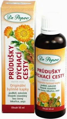Obrázok produktu pre Bylinné kvapky - Priedušky a dýchanie - 50ml
