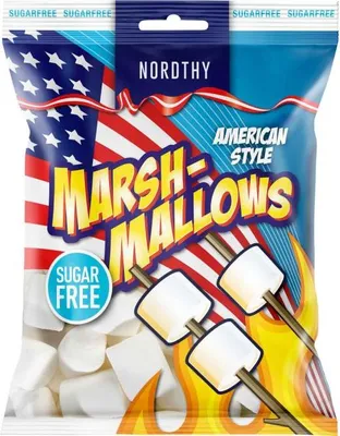 Produktbild von Nordthy Marshmallows American Style zuckerfrei 100g