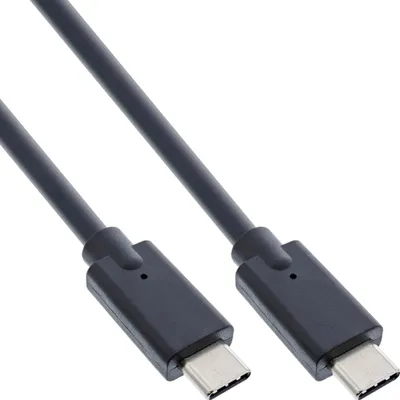 Produktbild von InLine USB 3.2 Gen.2x2 Kabel, USB-C Stecker/Stecker, schwarz, 0,3m, 0,3 m, USB C, USB C, USB 3.2 Gen 2 (3.1 Gen 2), 20 Gbit/s, Schwarz