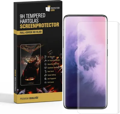 Produktbild von 2x 9H Hartglas für OnePlus 7 Pro FULL CURVED Schutzglas Displayschutz Schutzfolie 3D Klar Panzerglas Displayglas Tempered Glasfolie Sicherheitsglas Echtglas Panzerfolie