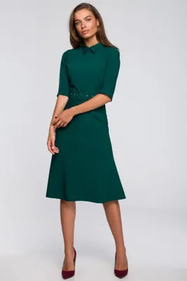 Produktbild von Stylove Midikleid für Frauen Dechtegau S231 dunkelgrün XXL