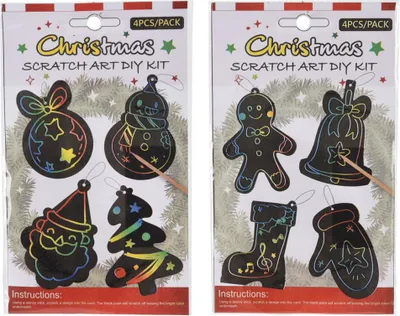 Produktbild von Kraskunst Weihnachtsanhänger, 4 Stück