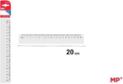 Zdjęcie produktu dla Linijka plastikowa 20cm - MP Main Paper