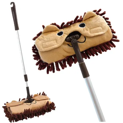 Produktbild von Kinderwischer mit Teleskopstiel Animal Braun