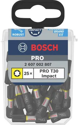 Produktbild von PRO Torx Impact Bit, T30, 25 mm, Display, 10 x 25-tlg