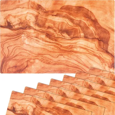Produktbild von Abwaschbare Tischsets 8er Set mediterran Olive Holz-Optik