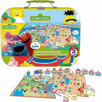 Zdjęcie produktu dla Schmidt 40640 - Sesamstraße - Lernspiele und Spielesammlung, im Koffer