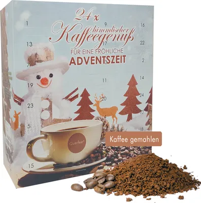 Produktbild von Kaffee Adventskalender 2026 Weihnachtskalender 24 x Premium Kaffee gemahlen - 360 g
