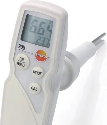 Produktbild von testo - 205 - 0563 2051 - Temperatur-Messgerät für die genaue Messung der Temperatur von halbfesten Medien