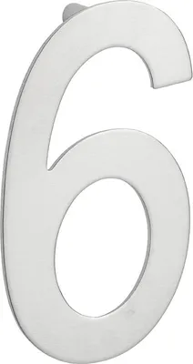Image de Chiffre 6 à visser, inox, H.100mm - THIRARD