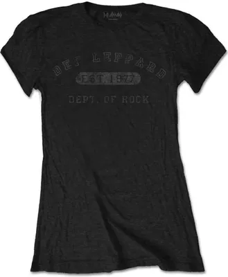 Obrázek produktu pro Def Leppard Collegiate Logo Black S Dámské Tričko