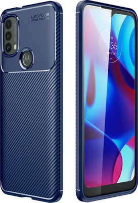 Produktbild von Mobigear Racing  Motorola Moto E30 Hülle Flexibles TPU Backcover - Blau
