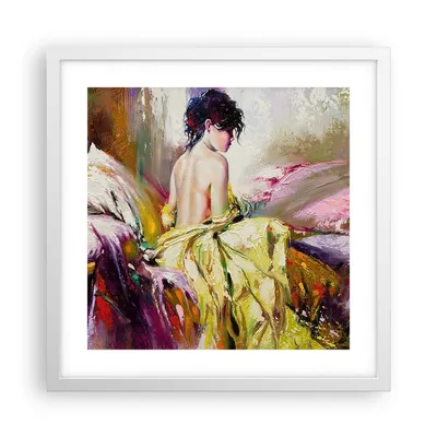 Produktbild von Gerahmtes Poster - Weißer Rahmen - Frau Modell - 40x40 cm - Wand Bild - Wanddeko - Wandbilder - Kunstposter - Wandposter - Bilderrahmen - Bilder - Kunstdruck - Wandbild - P2WAC40x40-3524