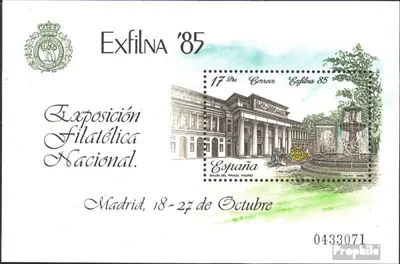 Produktbild von Briefmarken Spanien 1985 Mi Block28 (kompl.Ausg.) postfrisch EXFILNA 85