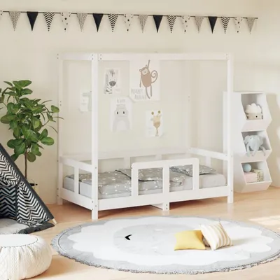 Produktbild von "im Angebot" Kinderbett Weiß 70x140 cm Massivholz Kiefer - Kinderbetten CC22930