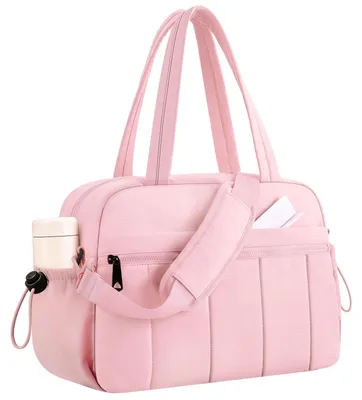 Image de Solidchoice - Grande valise de voyage pour femmes avec compartiment zippé (rose)