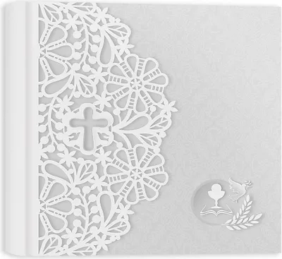 Produktbild von ZEP Fotoalbum Kommunion grau 24x24 cm Papiereinband 40 weiße Seiten
