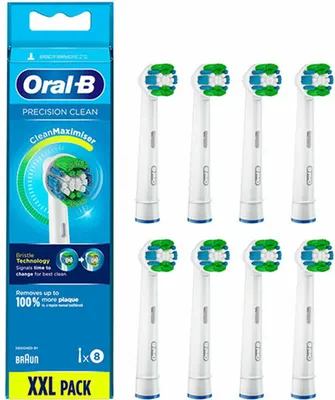 Produktbild von Oral-B | Replaceable toothbrush heads | Refill CleanMaximiser Precision Clean | Heads | For adults | Number of brush heads included 8 | White