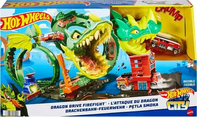Produktbild von Mattel HJV70 - Hot Wheels - Drachenangriff Spielset