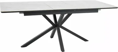 Produktbild von Ausziehbarer Esstisch 160(200)x90 URBAL - weiß/schwarz