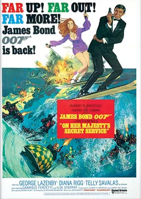 Image de James Bond - On Her Majesty's Service One-sheet - ART PRINT - 30x40cm - Affiche Poster
