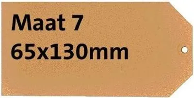 Produktbild von rillprint Warenanhänger 65 x 130 mm kraft braun