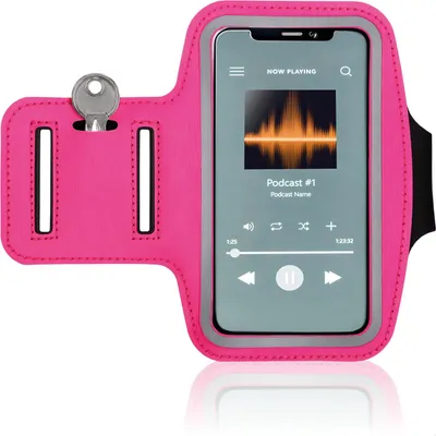 Productafbeelding van COM-FOUR® Sportarmband - Armtas voor de smartphone - MP3- en telefoonhouder voor de bovenarm - ideaal voor hardlopen, joggen en sport