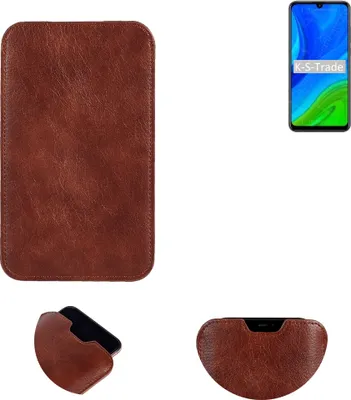 Produktbild von K-S-Trade Schutzhülle Handyhülle kompatibel mit Huawei P Smart 2020 Handytasche Kunstleder Sleeve in braun