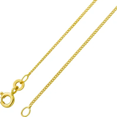 Produktbild von Panzerkette 1mm Gelbgold 585 14 Karat massiv poliert Cuban Link Chain 36